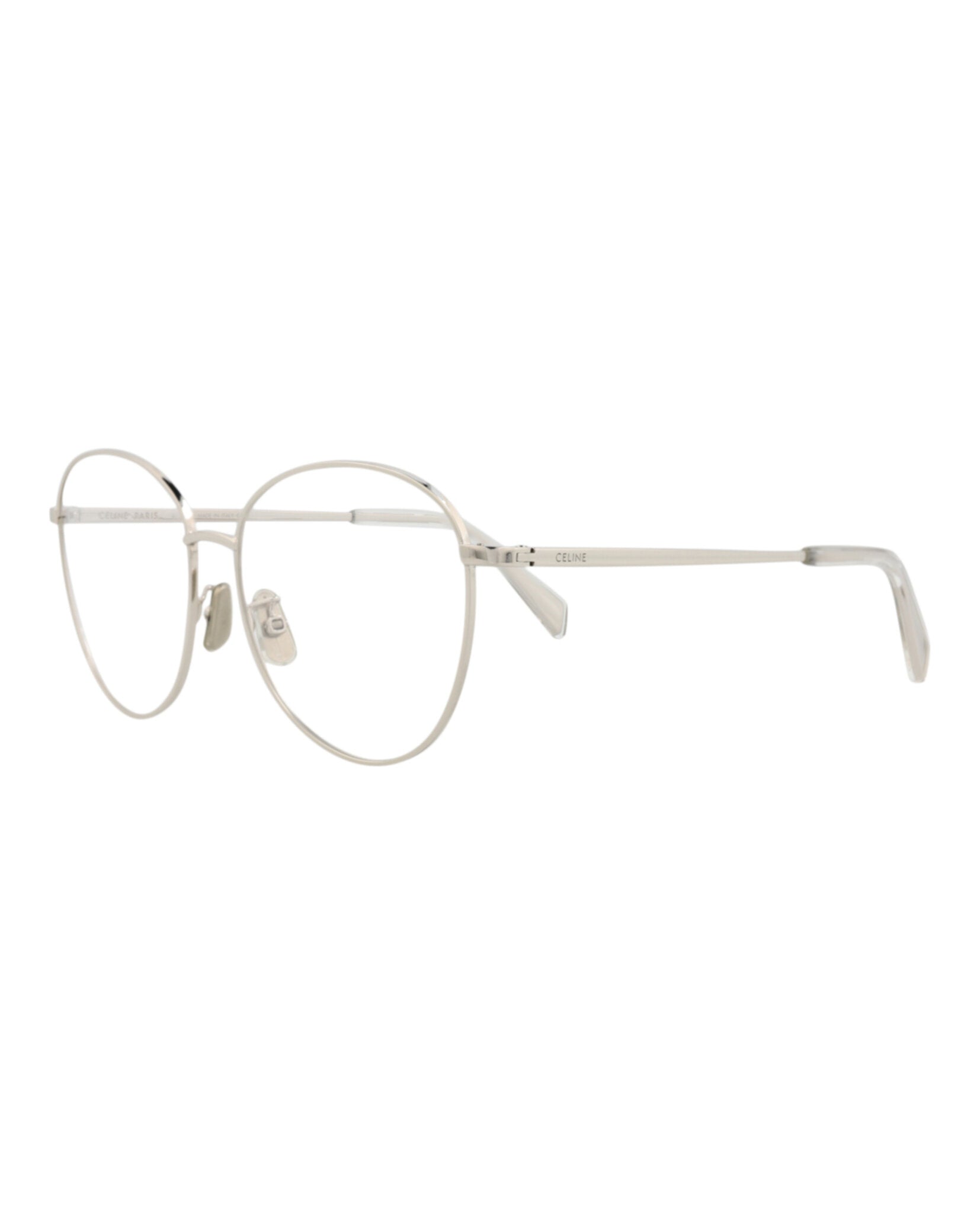 Celine Womens Cat Eye Palladium Palladium Transparent Fashion Designer Eyewear