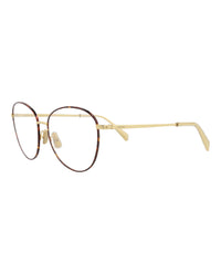 Celine Womens Cat Eye Gold Gold Transparent Fashion Designer Eyewear