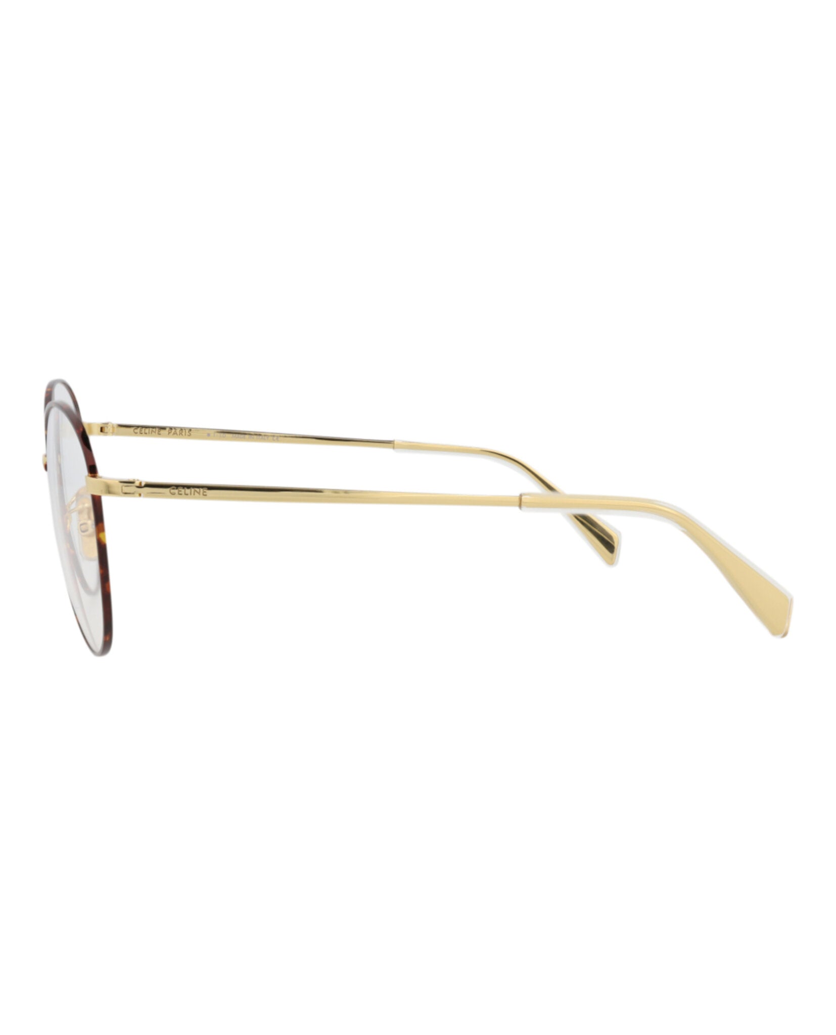 Celine Womens Cat Eye Gold Gold Transparent Fashion Designer Eyewear