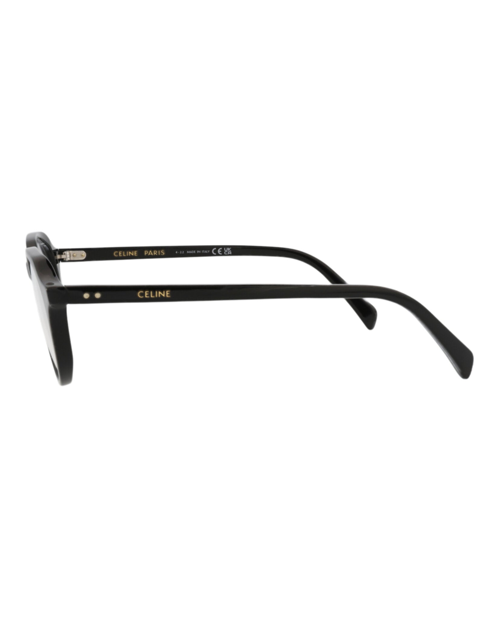 Celine Mens Round/Oval Black Black Transparent Fashion Designer Eyewear