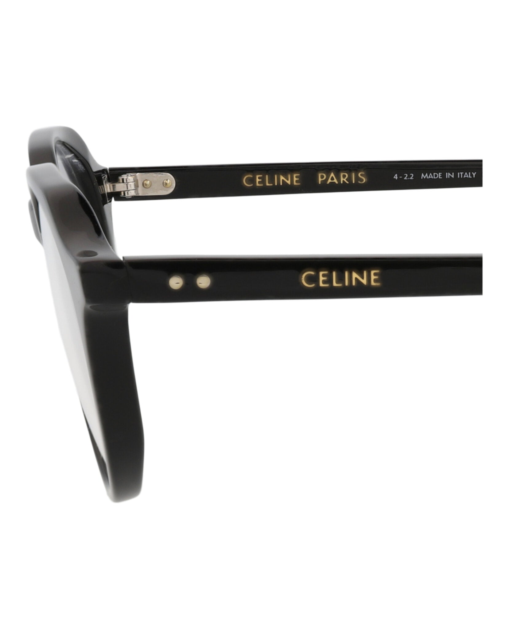 Celine Mens Round/Oval Black Black Transparent Fashion Designer Eyewear