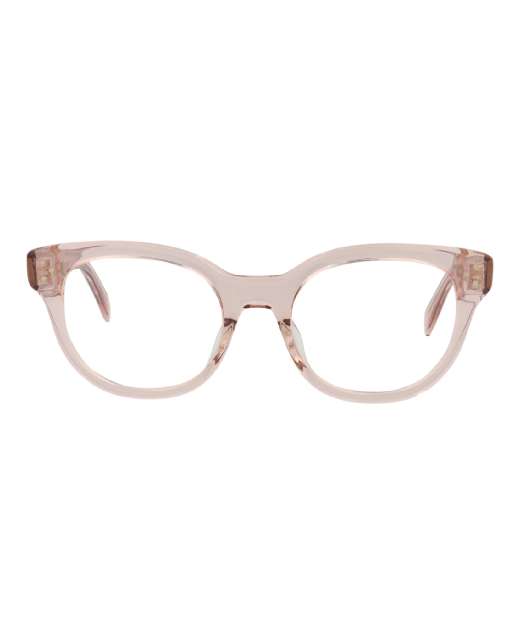 Celine Womens Round/Oval Pink Pink Transparent Fashion Designer Eyewear Pink Pink Transparent