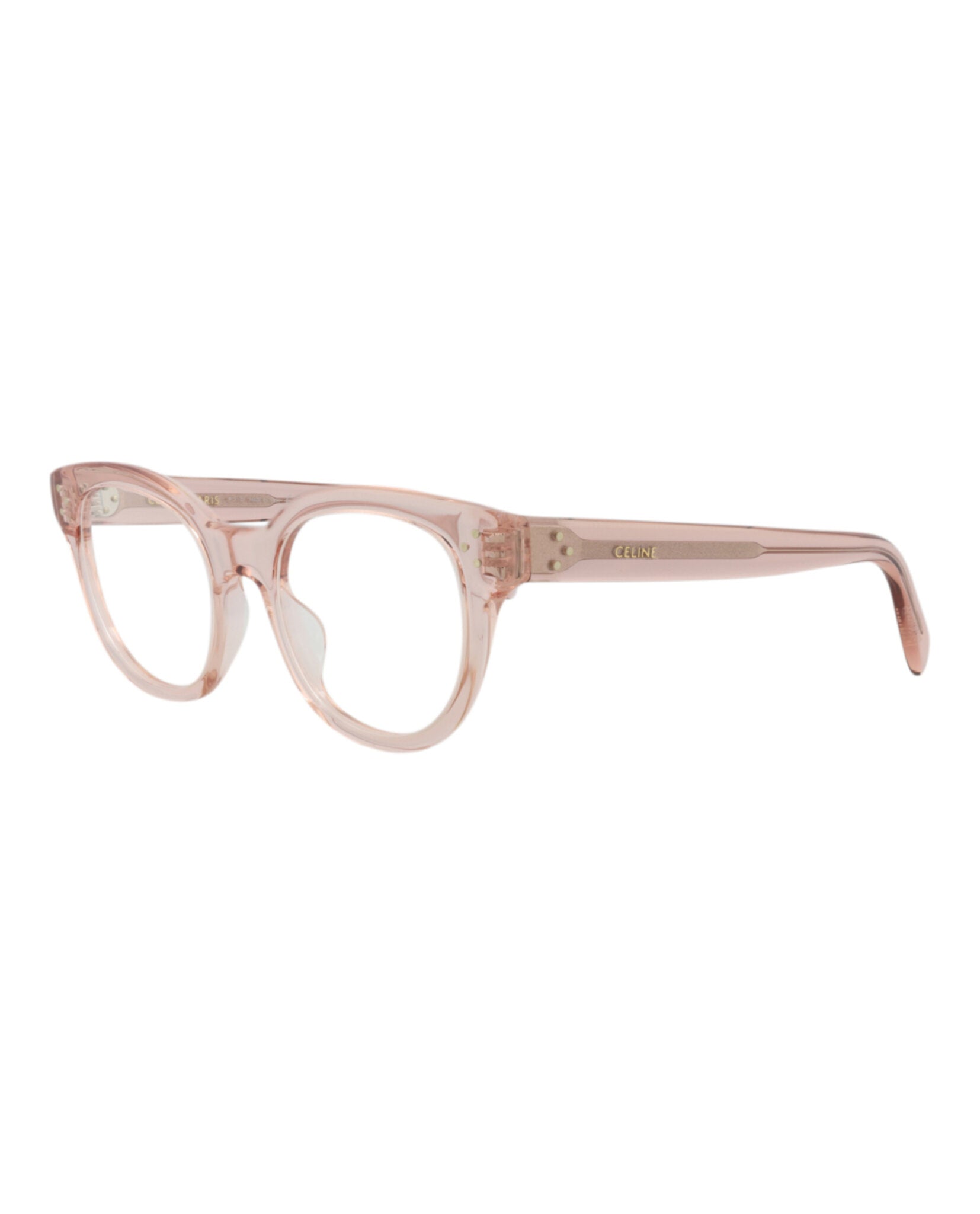 Celine Womens Round/Oval Pink Pink Transparent Fashion Designer Eyewear