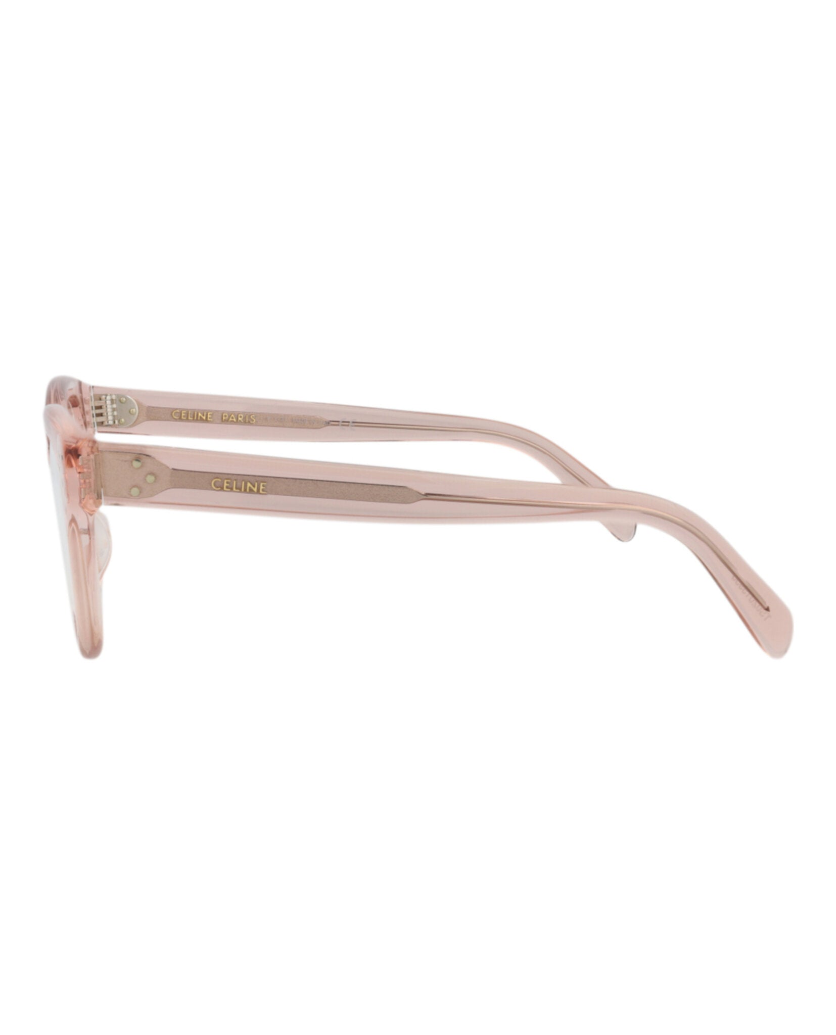 Celine Womens Round/Oval Pink Pink Transparent Fashion Designer Eyewear