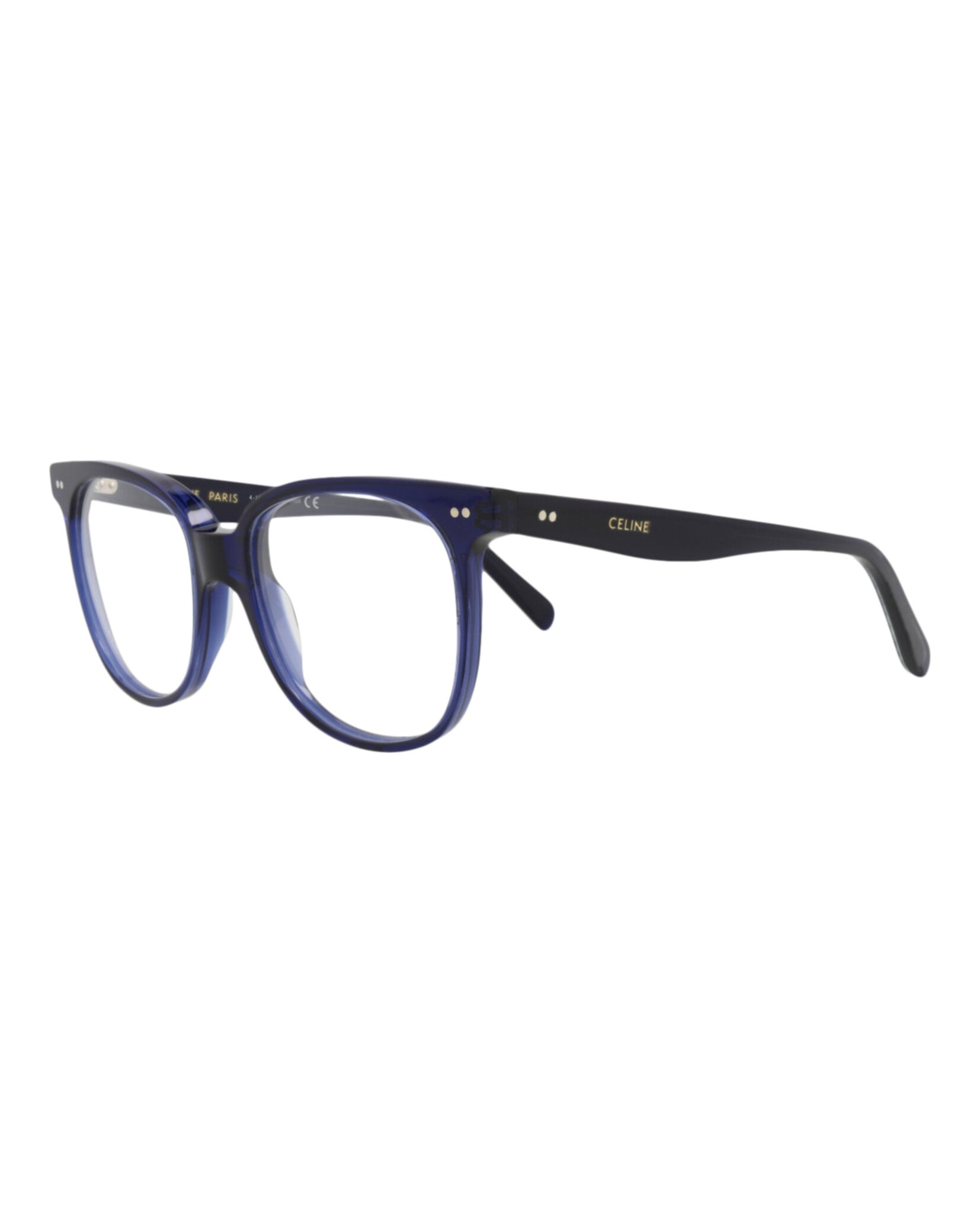 メガネ Celine Frames CL5010IN 053 Luxury Horn Houndstooth Oversize Celine CL5010IN Eyeglasses Frames in Vintage Havana