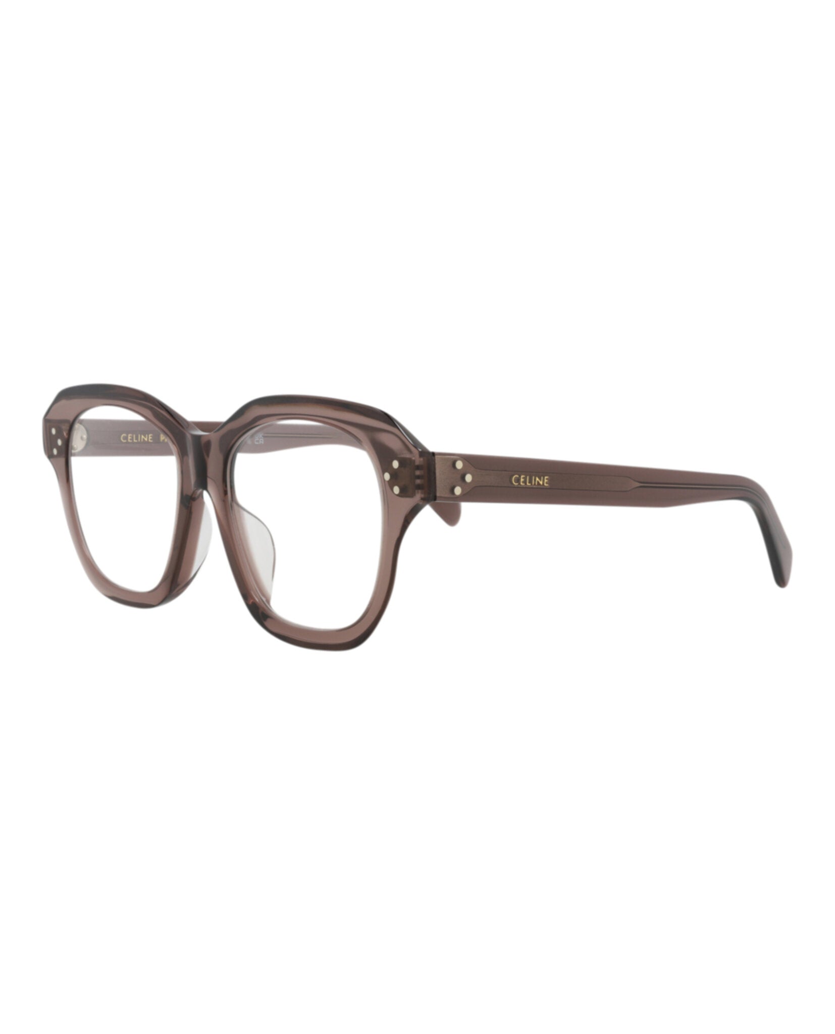 Celine Womens Round/Oval Brown Brown Transparent Fashion Designer Eyewear