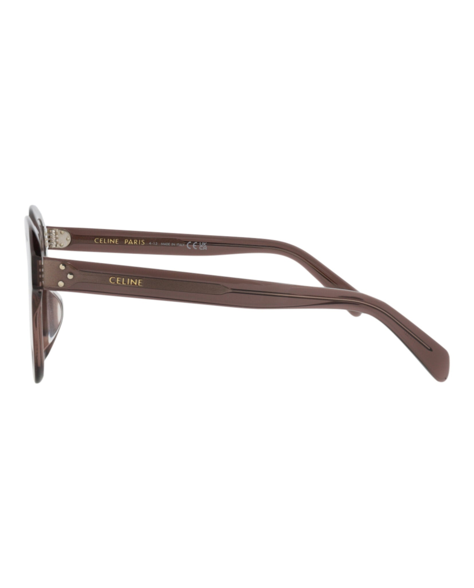 Celine Womens Round/Oval Brown Brown Transparent Fashion Designer Eyewear