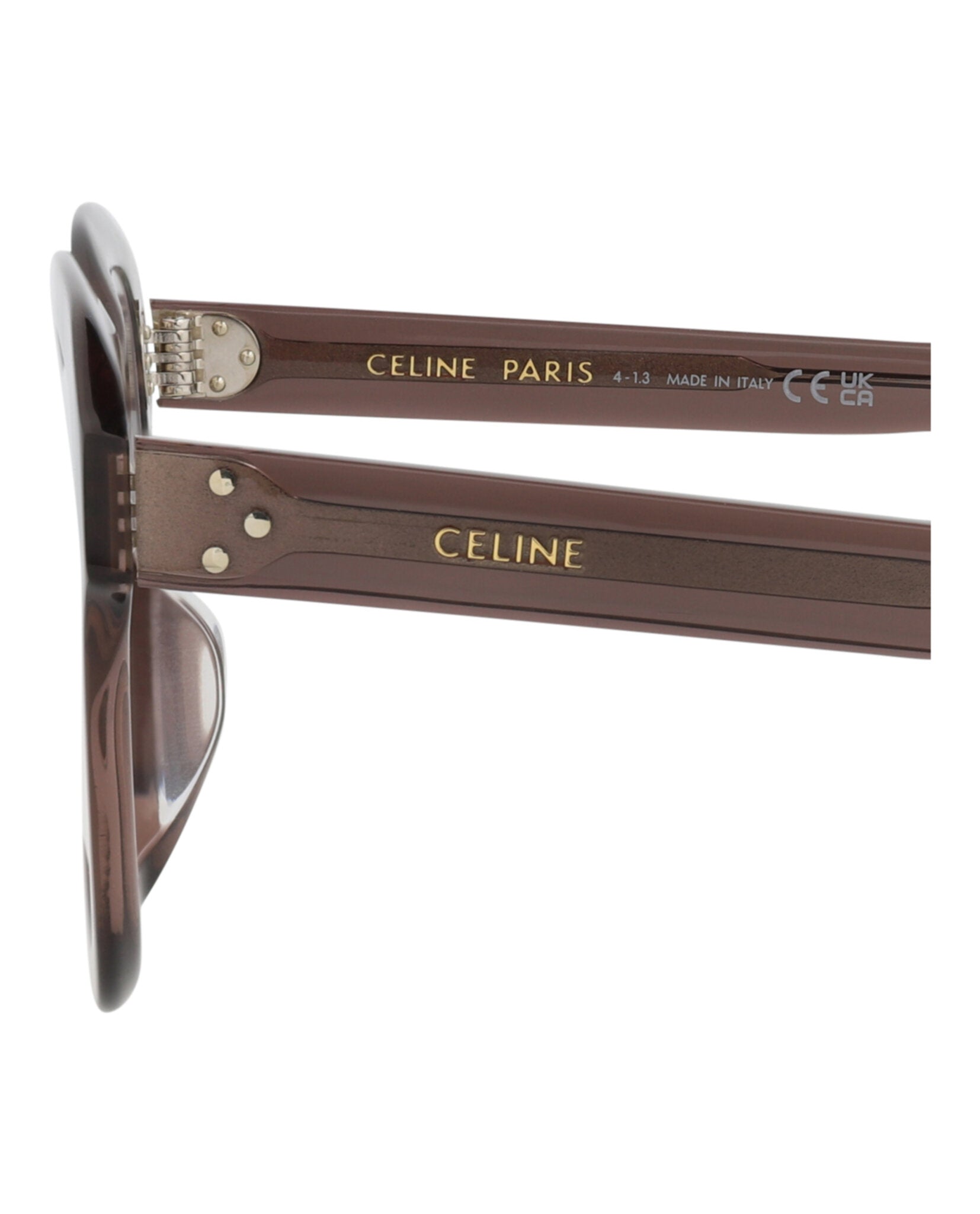 Celine Womens Round/Oval Brown Brown Transparent Fashion Designer Eyewear