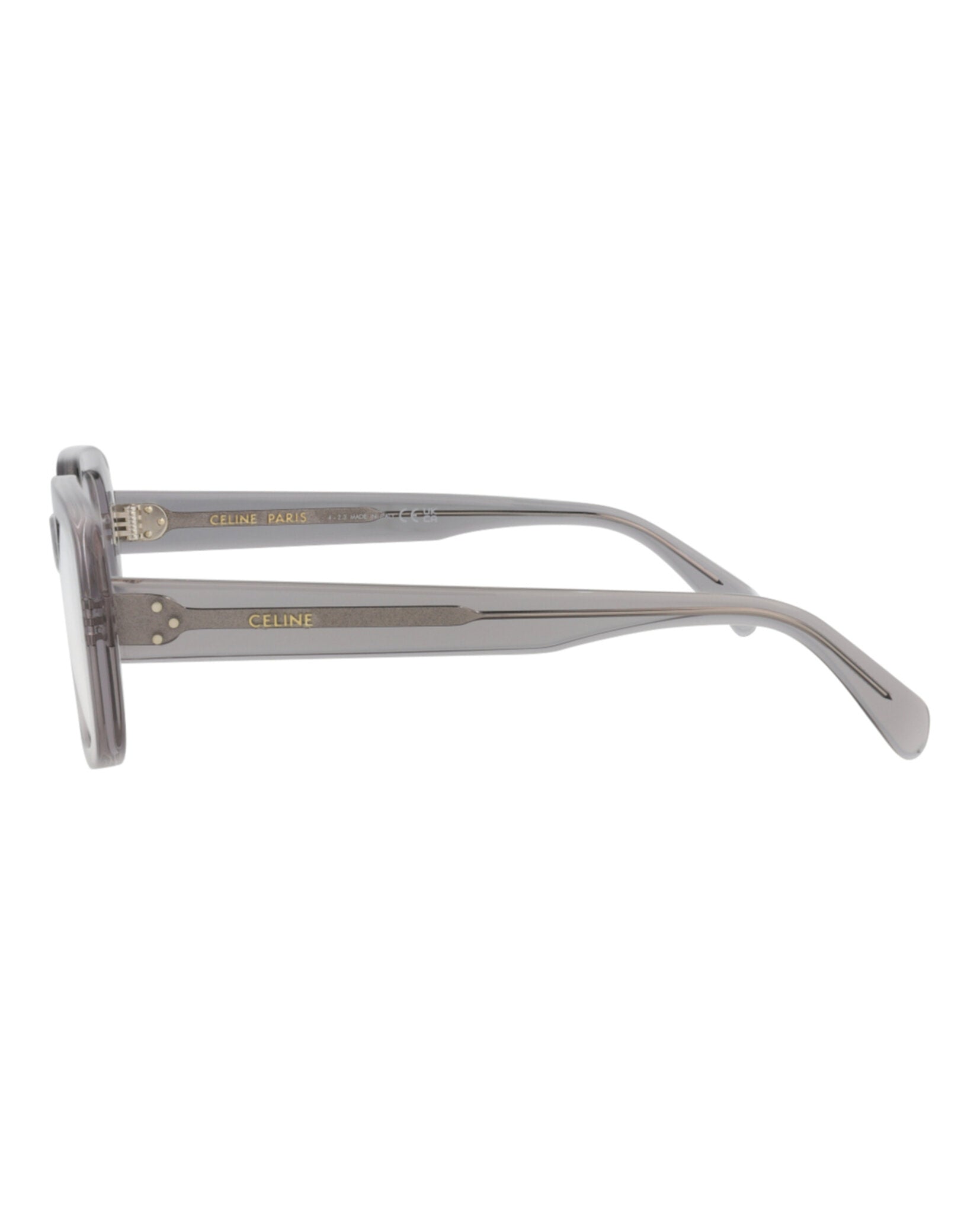 Celine Mens Square/Rectangle Grey Grey Transparent Fashion Designer Eyewear