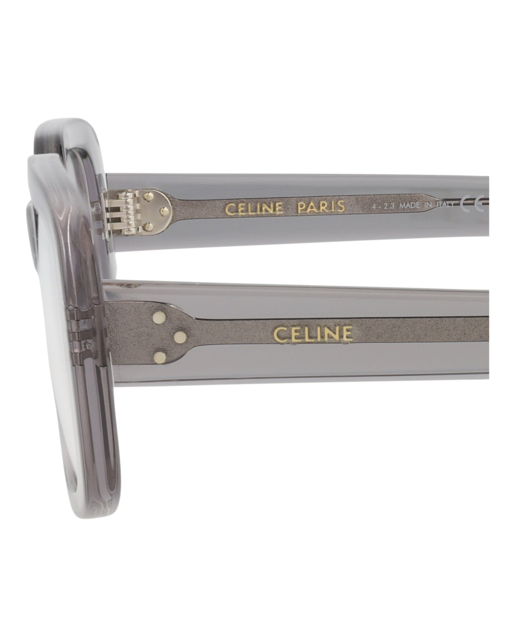 Celine Mens Square/Rectangle Grey Grey Transparent Fashion Designer Eyewear