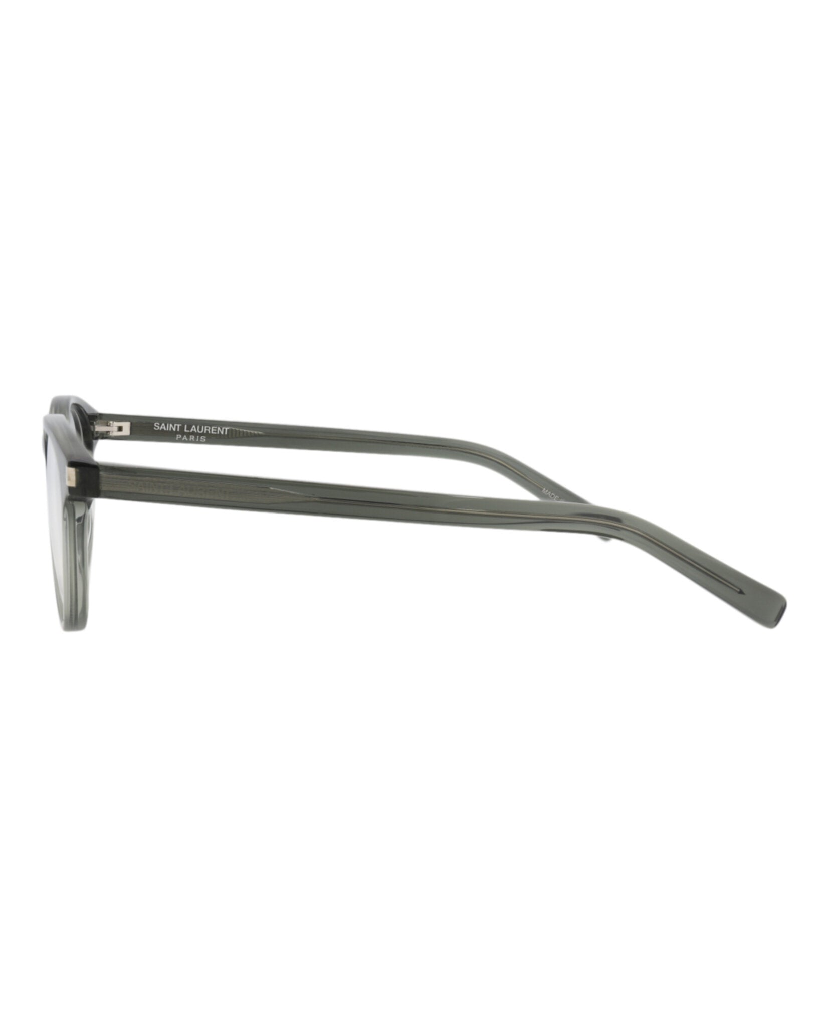 Saint Laurent Saint Laurent Unisex Round/Oval Green Green Transparent Fashion Designer Eyewear