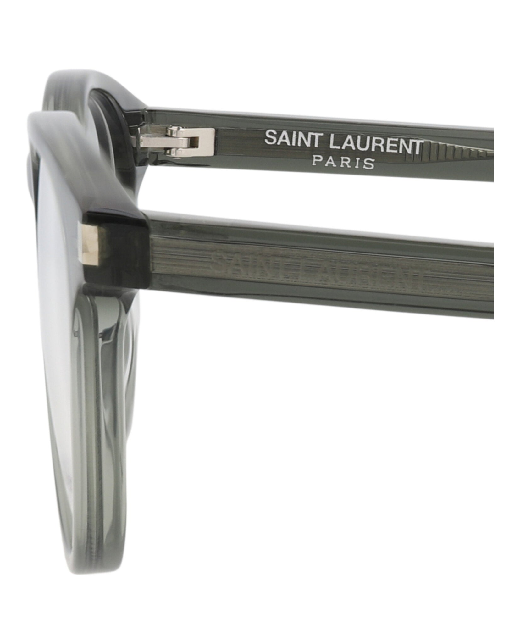 Saint Laurent Saint Laurent Unisex Round/Oval Green Green Transparent Fashion Designer Eyewear