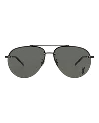 Saint Laurent Unisex Aviator Black Black Grey Fashion Designer Eyewear