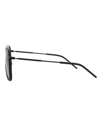 Saint Laurent Unisex Aviator Black Black Silver Fashion Designer Eyewear
