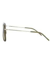 Saint Laurent Unisex Aviator Green Silver Brown Fashion Designer Eyewear