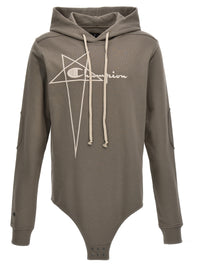 RICK OWENS Rick Owens Men Champion X Rick Owens Hooded Bodysuit