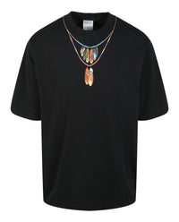 Marcelo Burlon Mens Feathers Necklace T-Shirt