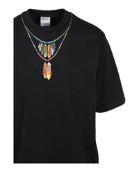 Marcelo Burlon Mens Feathers Necklace T-Shirt