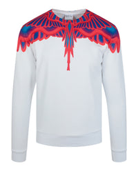 Marcelo Burlon Mens Curves Wings Crewneck Sweatershirt