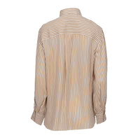 ISAIA Isaia Womens White/Beige Shirt