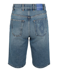 Marcelo Burlon Mens Cross Stonewash Denim Shorts