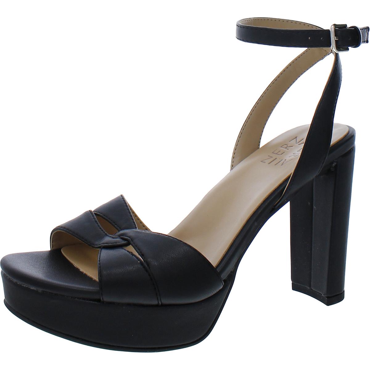 Nevena Womens Open Toe Ankle Strap Heels
