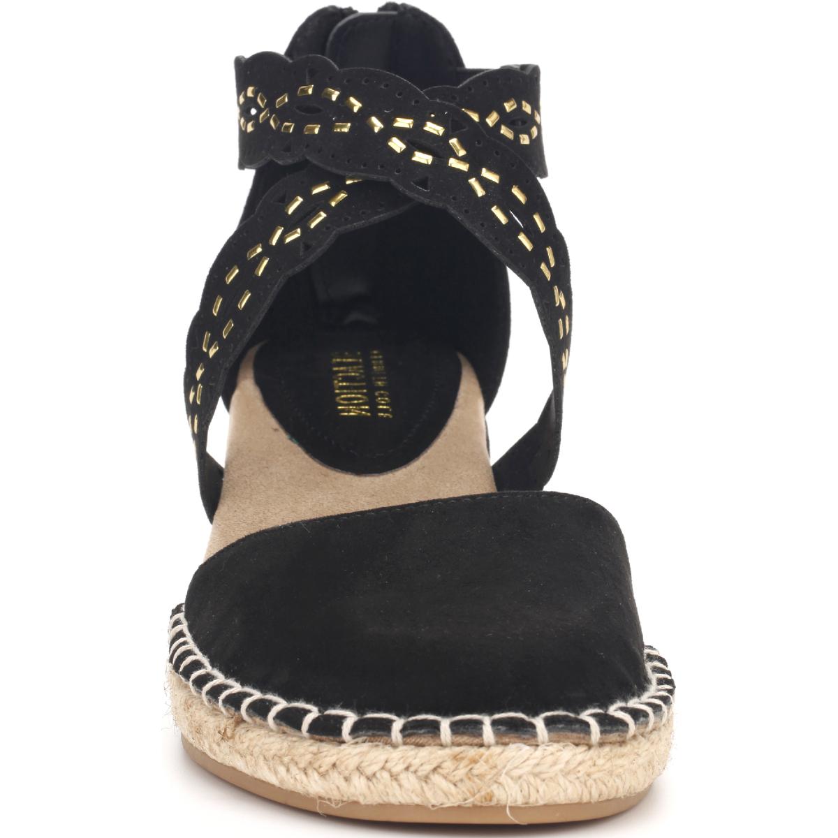 Clo X Band Womens Faux Leather Strappy Espadrilles