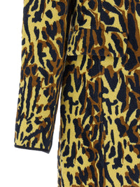 Marni Women Animalier Jacquard Wool Coat