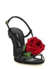 DOLCE&GABBANA Dolce&Gabbana Women Satin Sandals With Flower