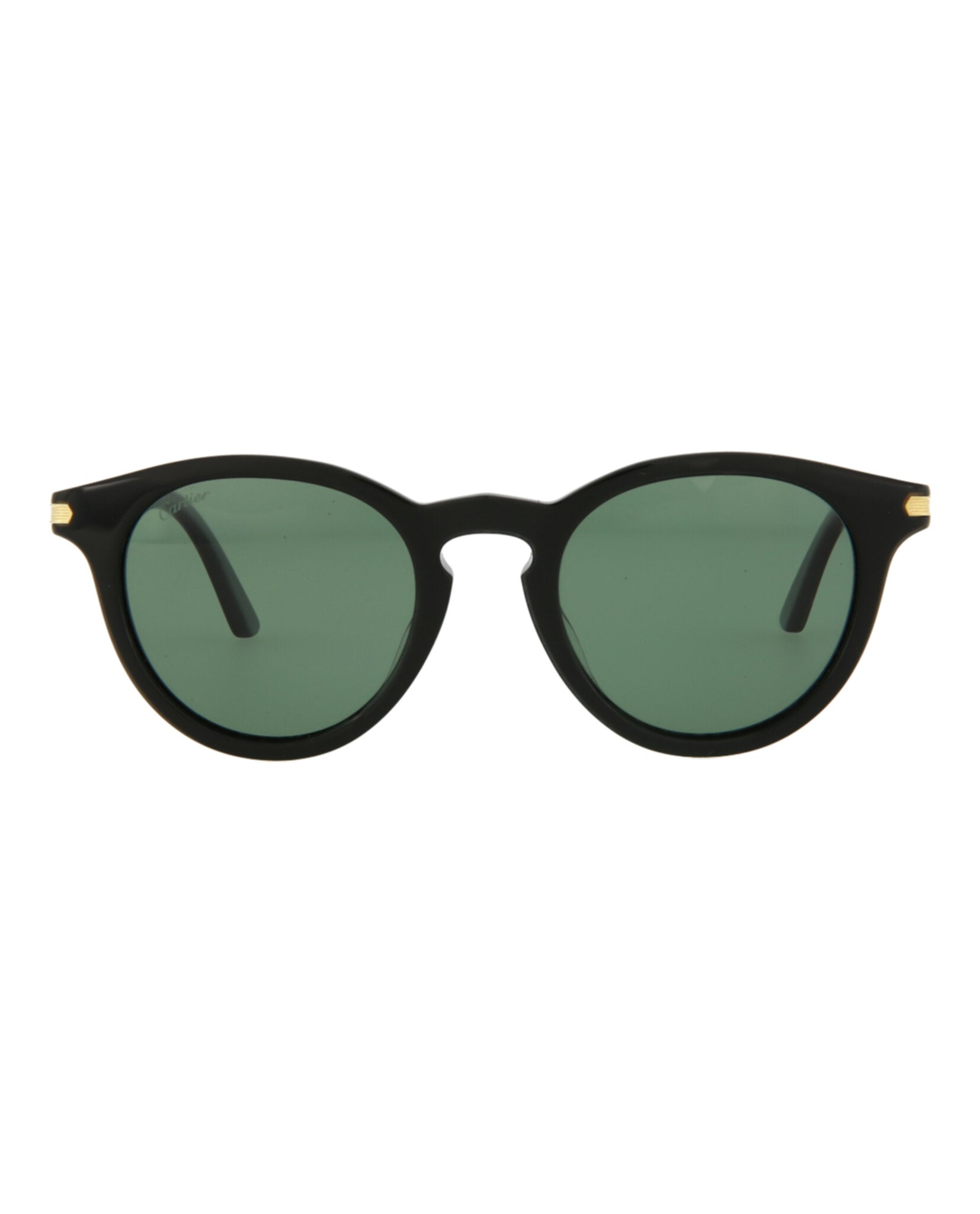 Cartier Unisex Round/Oval Black Black Green Fashion Designer Eyewear