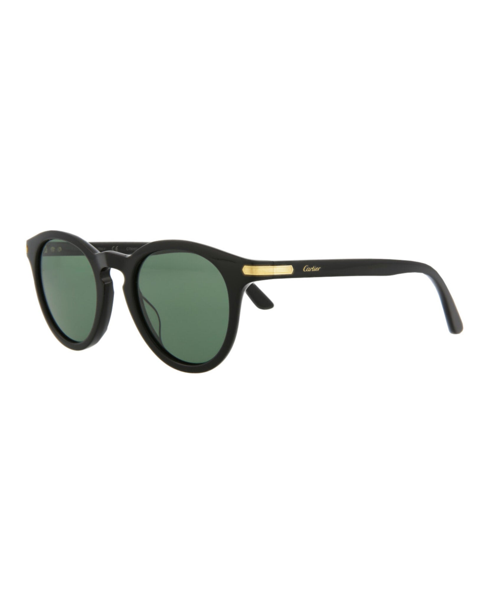 Cartier Unisex Round/Oval Black Black Green Fashion Designer Eyewear