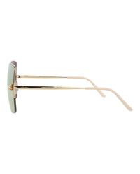 Cartier Cartier Womens Square/Rectangle Gold Gold Gold Fashion Designer Eyewear