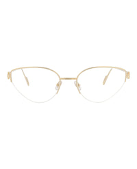 Cartier Womens Cat Eye Gold Gold Transparent Fashion Designer Eyewear