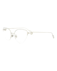 Cartier Womens Cat Eye Silver Silver Transparent Fashion Designer Eyewear