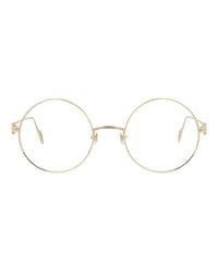 Cartier Womens Round/Oval Gold Gold Transparent Fashion Designer Eyewear