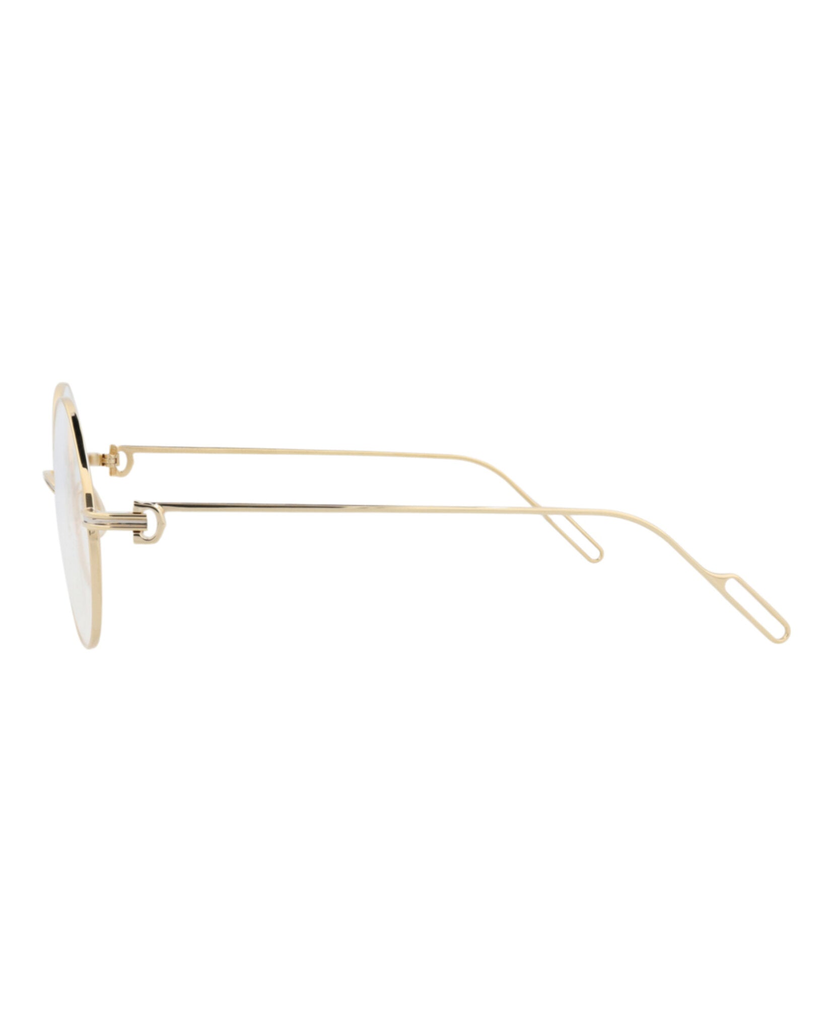 Cartier Womens Round/Oval Gold Gold Transparent Fashion Designer Eyewear