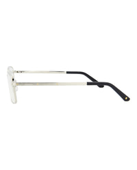 Cartier Mens Square/Rectangle Silver Silver Transparent Fashion Designer Eyewear