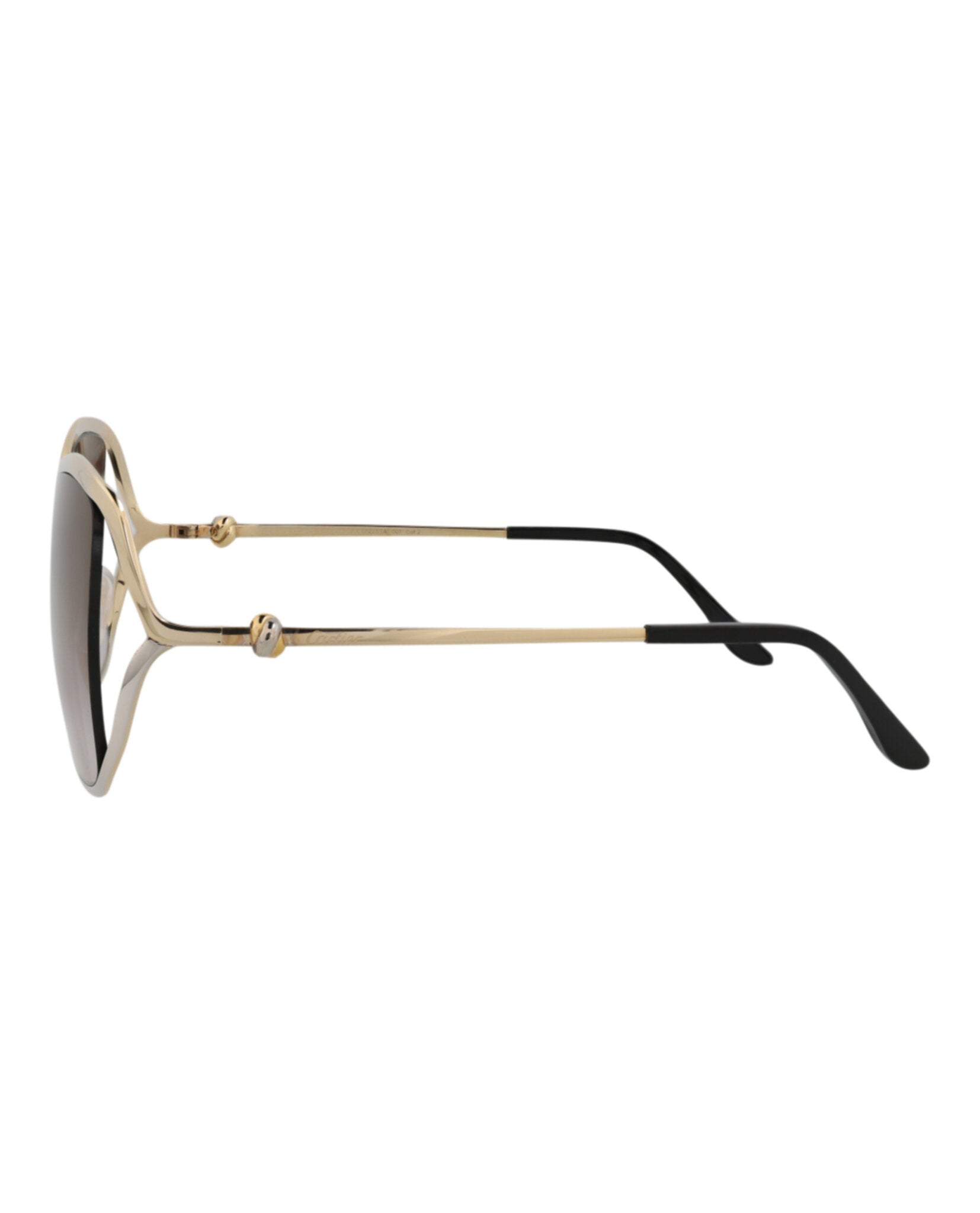 Cartier Womens Square/Rectangle Gold Gold Grey Fashion Designer Eyewear