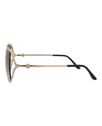 Cartier Womens Square/Rectangle Gold Gold Grey Fashion Designer Eyewear