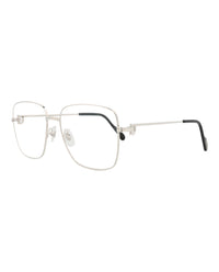 Cartier Womens Square/Rectangle Silver Silver Transparent Fashion Designer Eyewear