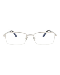 Cartier Cartier Mens Square/Rectangle Silver Silver Transparent Fashion Designer Eyewear