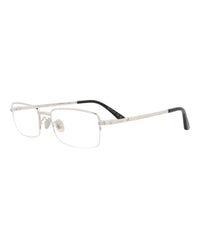 Cartier Cartier Mens Square/Rectangle Silver Silver Transparent Fashion Designer Eyewear