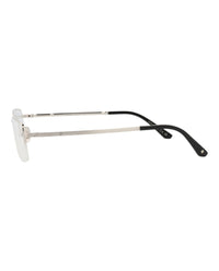 Cartier Cartier Mens Square/Rectangle Silver Silver Transparent Fashion Designer Eyewear