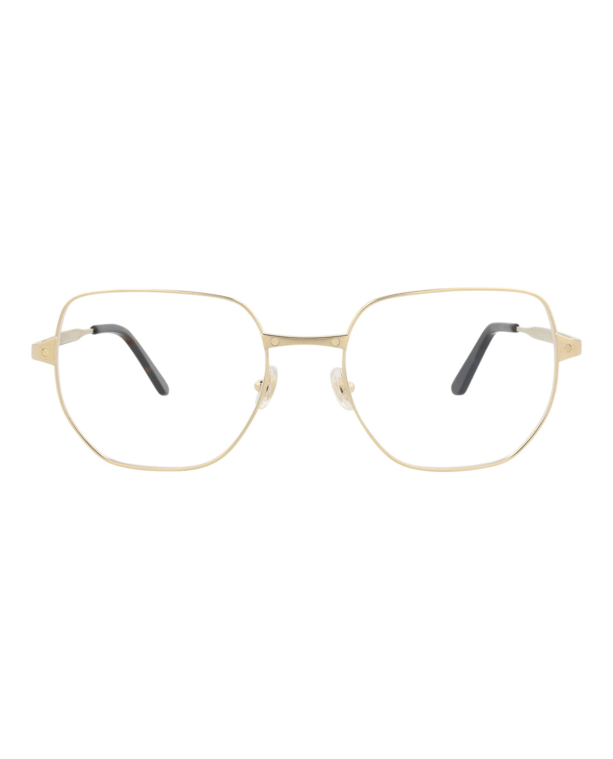 Cartier Cartier Womens Round/Oval Gold Gold Transparent Fashion Designer Eyewear