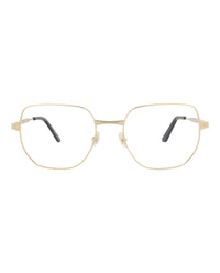 Cartier Cartier Womens Round/Oval Gold Gold Transparent Fashion Designer Eyewear