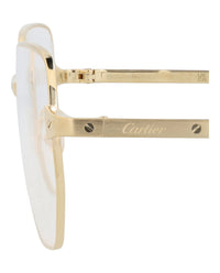 Cartier Cartier Womens Round/Oval Gold Gold Transparent Fashion Designer Eyewear