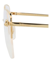 Cartier Cartier Womens Cat Eye Gold Gold Transparent Fashion Designer Eyewear