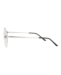 Cartier Cartier Womens Cat Eye Silver Silver Transparent Fashion Designer Eyewear
