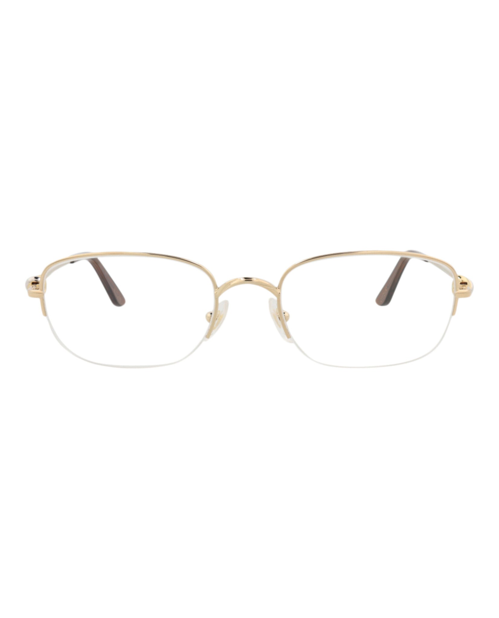 Cartier Cartier Womens Square/Rectangle Gold Gold Transparent Fashion Designer Eyewear