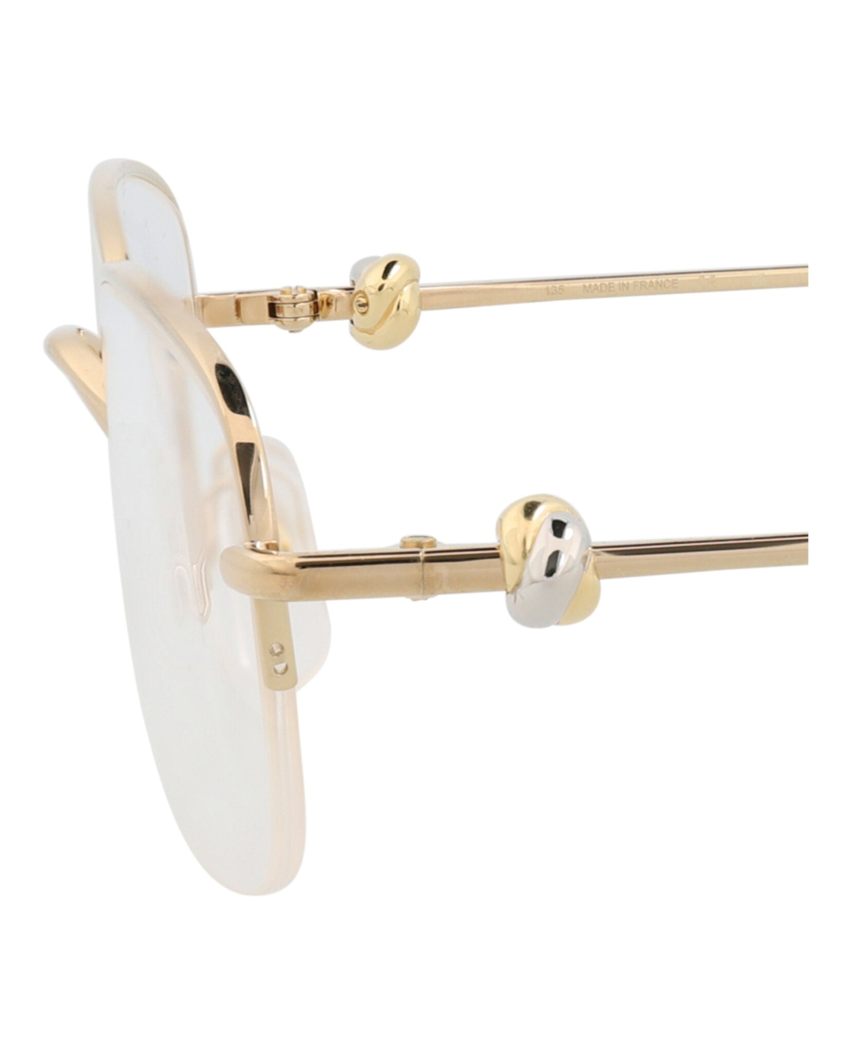 Cartier Cartier Womens Square/Rectangle Gold Gold Transparent Fashion Designer Eyewear
